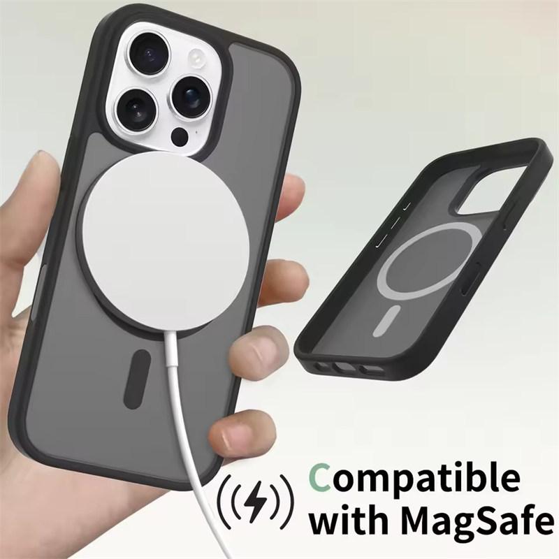 Magnetic for iPhone 16 Pro Case,with Soft Anti-Scratch Microfiber Lining Ultra,Shockproof Liquid Silicone Protective Phone Case