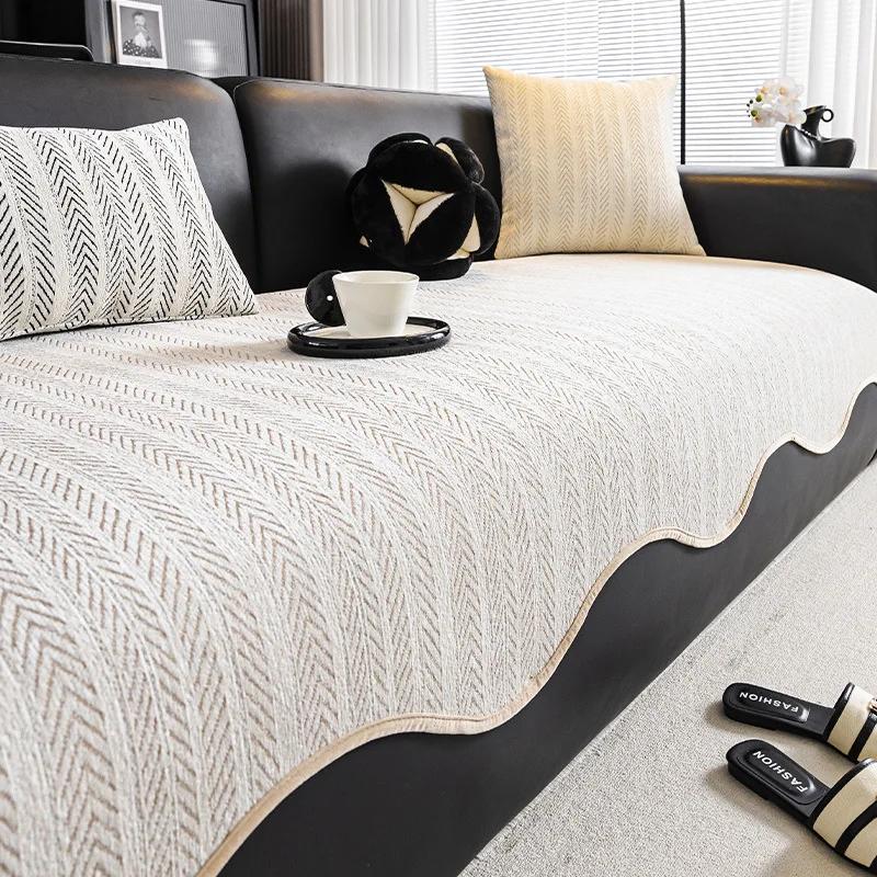 

1шт жаккардовый чехол для дивана из шенилла на все сезоны универсальный коврик для дивана противоскользящий нерегулярный протектор для полотенец для дивана для гостиной отеля A 90x90cm 1PC