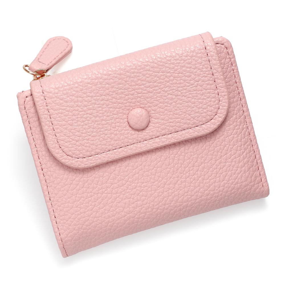 Women's Multifunctional PU Lychee Pattern Coin Purse and Wallet