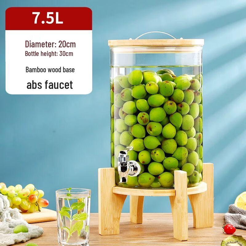 Nierxin High-Temperature Glass Fermentation Jar with Faucet