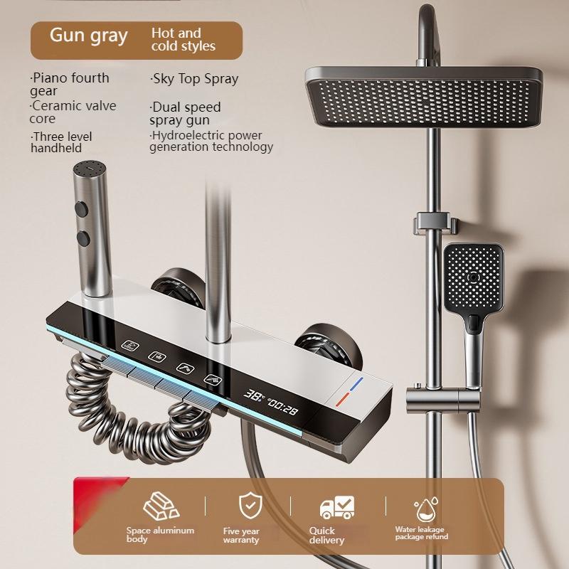 

Душевая кабина с цифровым дисплеем и атмосферой звездного неба, душевая система для ванной комнаты, современные смесители для ванны, душевая лейка Style B