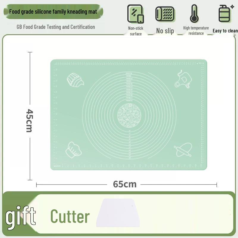 Silicone Non-Slip Dough Kneading and Rolling Mat – Large Food-Grade Kitchen Board for Dumpling Making