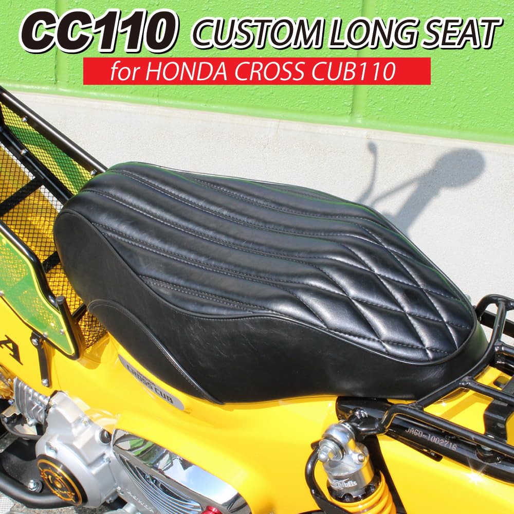Quick Custom Long Seat for Honda Cross Cub CC110 Mr. (Black) JA60/JA45