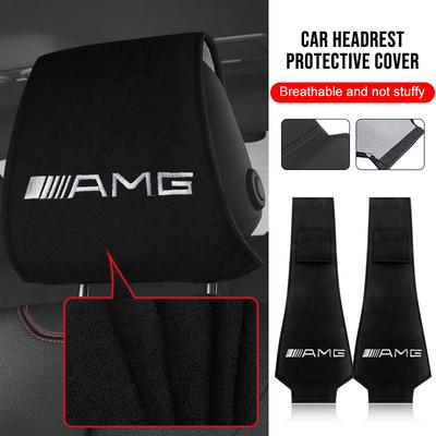 2Pcs Car Seat Back Headrest Pillow Storage Bag Dustproof Cover Stickers For Mercedes Benz AMG W204 W213 W205 W211 W212 W176