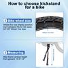 YBLNTEK Bike Kickstand, Adjustable Height Bicycle Double Legs Kick Stands For 24/26/27.5/29 Inch Adult Bikes, Center Mount Bicycle Kickstand For