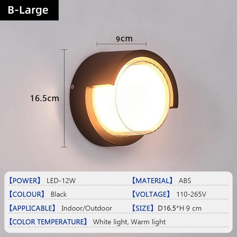 Modern LED Wall Lamp Outdoor IP65 Waterproof Wall Lights Porch and Courtyard Lights Indoor Home Balconies Garden Decor Lights