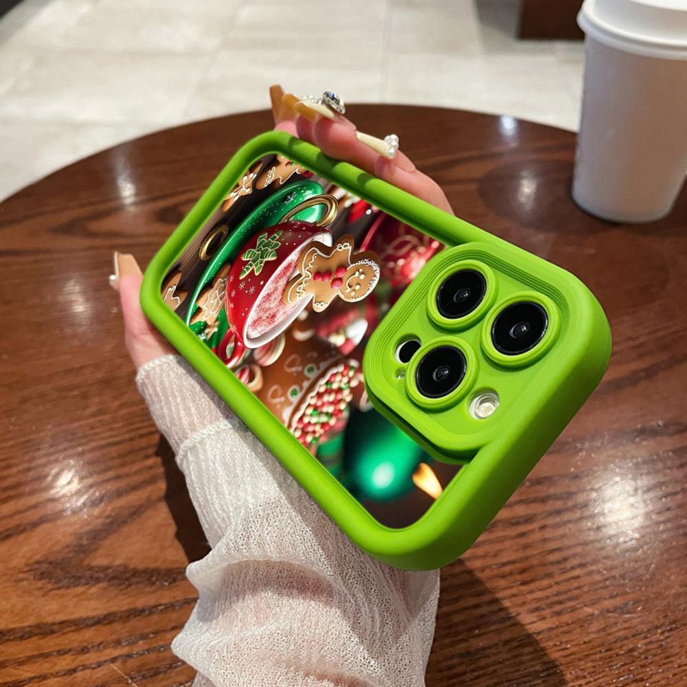 N107 Happy New Year Christmas Art Soft Angel Eyes Phone Cases for iPhone 16 15 14 13 11 Pro Max 8 7 6s Plus 12 Mini XR XS Max SE Shockproof Cover