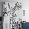 Peacock Tree Branch Flowers Hibiscus Chiffon Sheer Curtains for Living Room Bedroom Window Curtain Voiles Tulle Cortinas