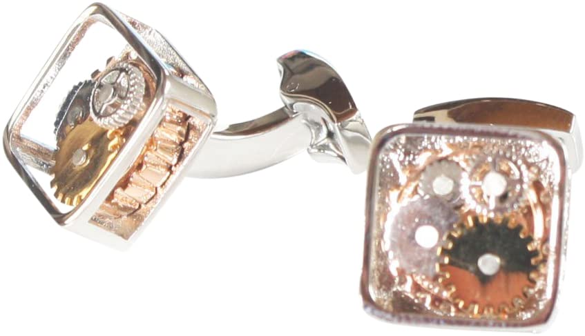 

Kamakura Cufflinks Workshop Серебряные квадратные запонки Gear cf1524