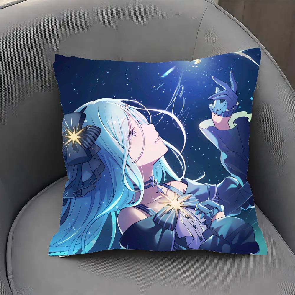 Shizuku Hinomori Anime PProject Pillow Case Fashion Square Pillowcase Bedroom Sofa Room Ins Decoration Leisure