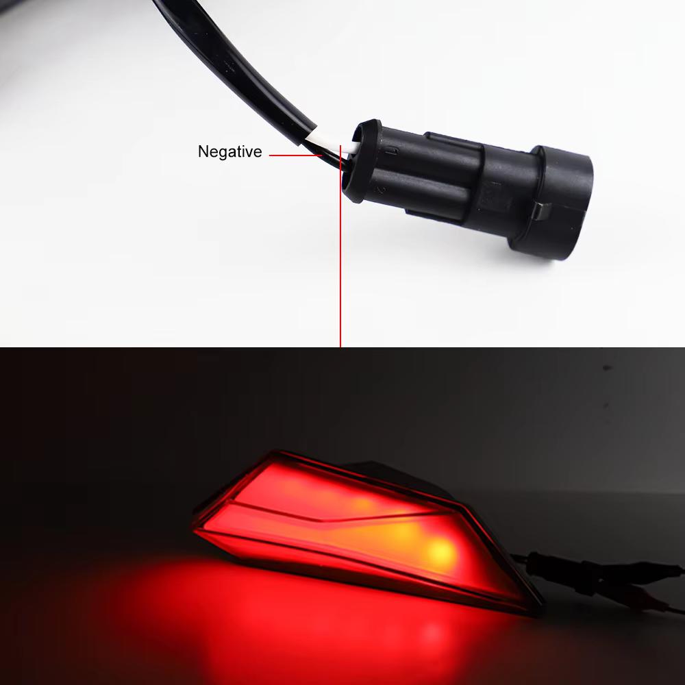 Pair Clear LED Rear Side Marker Lights for Polaris RZR PRO XP 4 2020-2025 RZR PRO R 2025-2025 RZR TURBO R 2025-2025