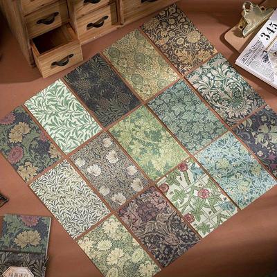 60 pezzi/scatola Letteratura e Arte Vintage tenda a mano DIY carta di base decorativa fatta a mano Forniture per Scrapbooking Junk Journal