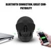 Portable Mini Skull Head Speaker Wireless Bluetooth Stereo Speaker HD Bass Speaker