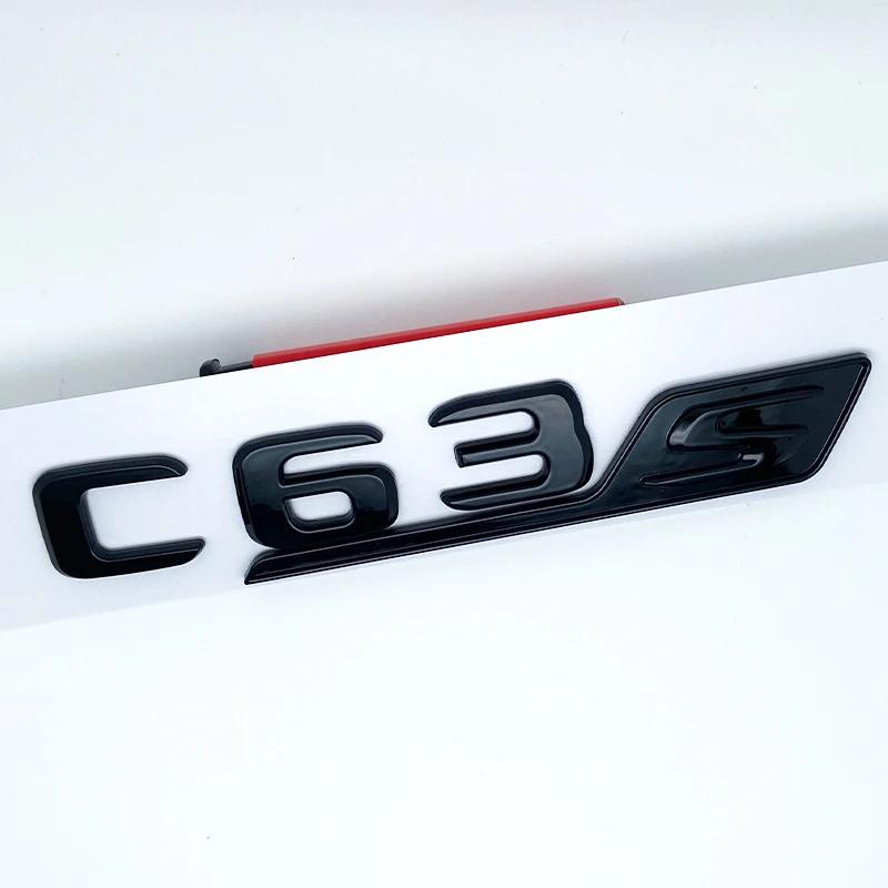 Letters Numbers Emblem C63 C63s V8Biturbo for Mercedes Benz AMG Car Fender Trunk Rear C205 S205 W205 Logo Sticker RK1