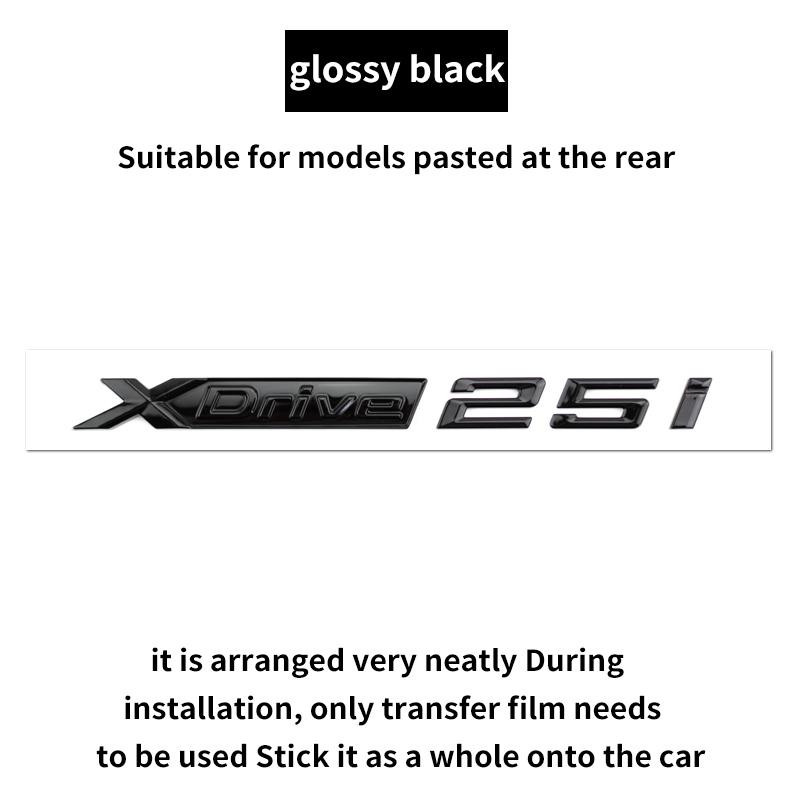 Suitable for BMW X1 X2 X3 X4 X5 X6 X7 F49 U12 F39 G08 G18 F15 F25 F26 G01 G02 G05 G06 G07 logo alphanumeric