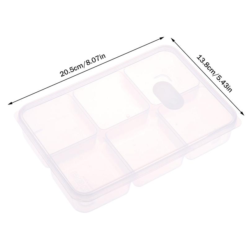 4/6-Grids Fridge Sealed Fresh-Keeping Box With Lid Clear Plastic Freezer Food Storage Box Food Fresh Fruit Container For Kitchen