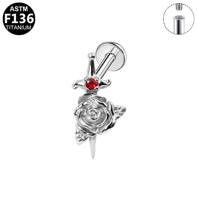 

Gaibei G23 Titanium Rose Ear Stud: European-American Design, Fashionable Piercing Jewelry