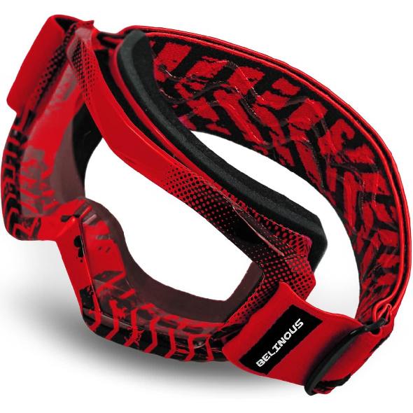 BELINOUS Kid Riding Goggles for ATV Dirt Bike Motorcycle Motorcross MX, Youth Dirt Bike Goggles for Kids 3-12 with Soft Strap