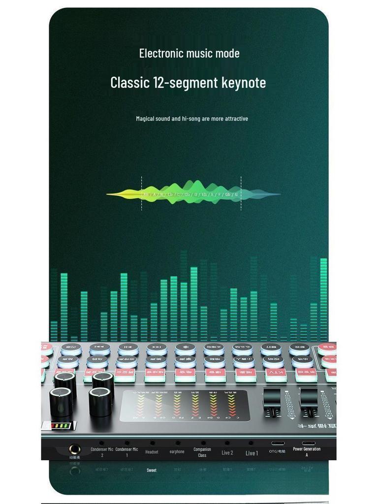 M9 Sound Card Set: Multi-Device Compatible, Ideal for Live Streaming, Recording, KTV, with Pitch Correction and Excellent Sound Quality.