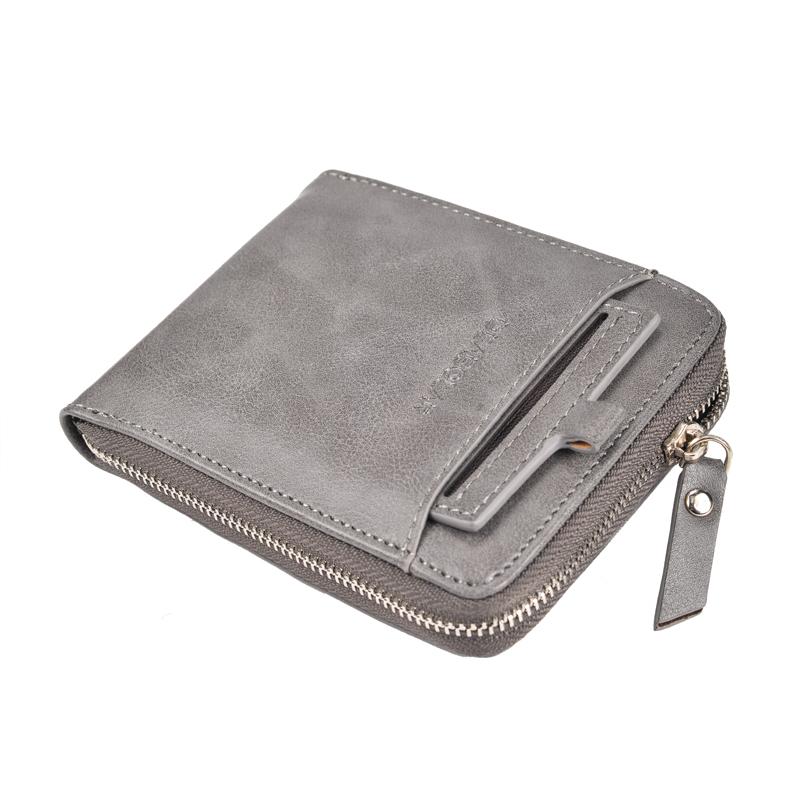 Men s Wallet Credit Card Holder Zipper Coin Pocket Short pu Leather Wallet Men s Casual Multi-function Pocket Wallet