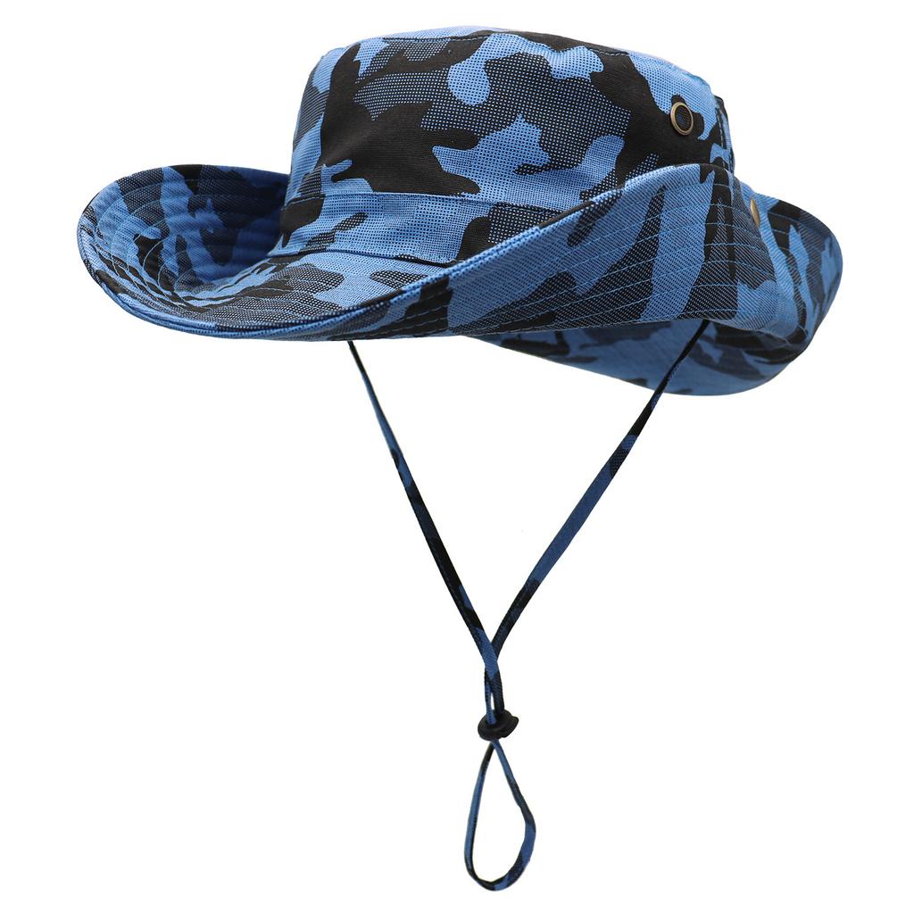 Tactical Hat Camouflage Big Brim Visor Outdoor Sun Protection Bucket Hat Big Head Circumference Sun Hat Fishing Jungle Hat Summer