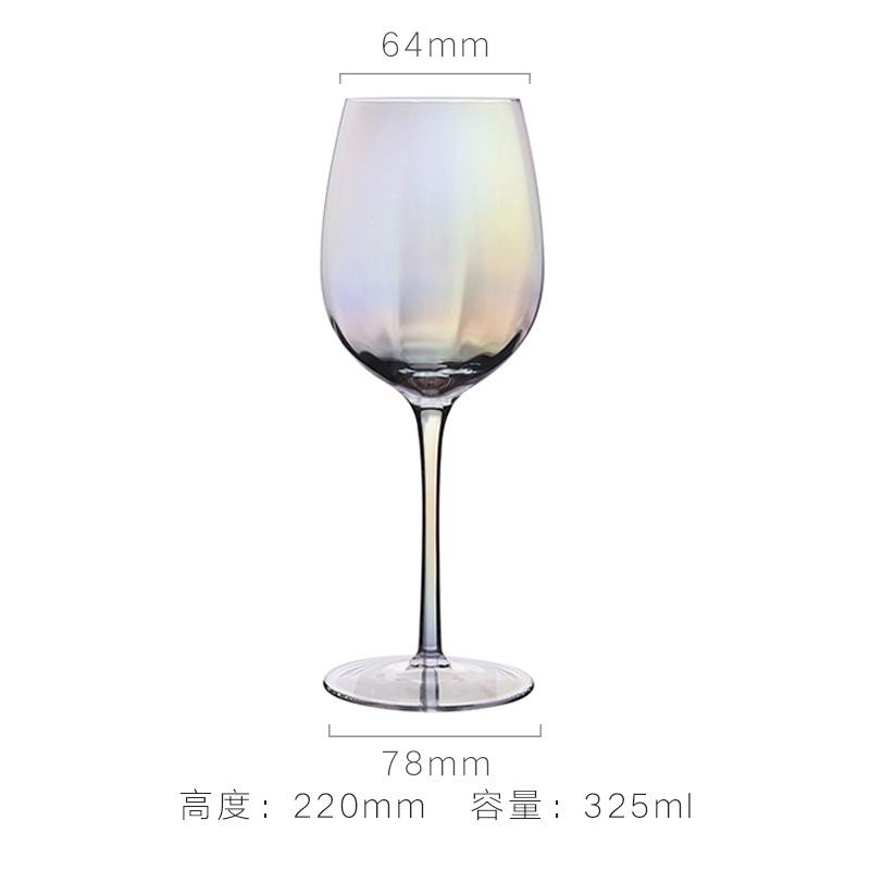 2Pcs Colorful Red Wine Glass Set Goblet Champagne Glass Cocktail Glass Ice Cream Cup Water Cup Gift