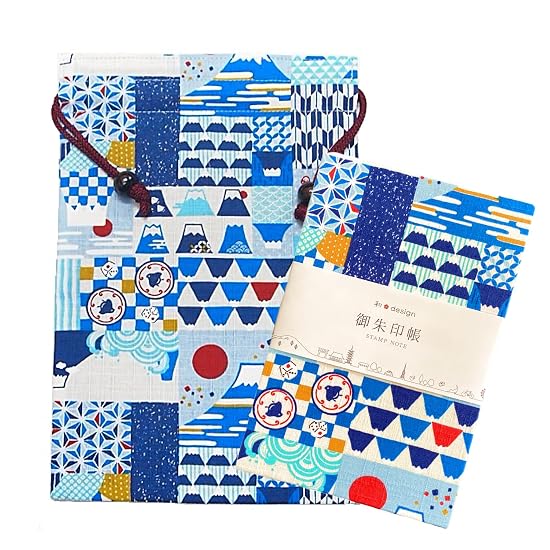 Kyoyu Made In Japan Goshuin-cho (Stamp Book) Case, Drawstring Bag, 100% Cotton, Approx. 26.5×18cm, E