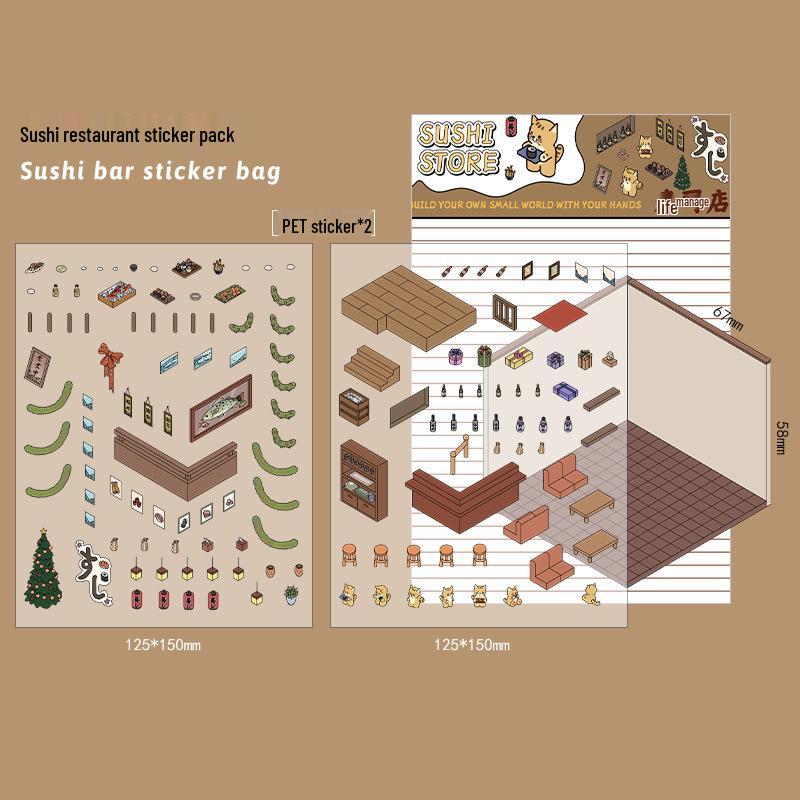Senyou 3.0 Christmas Cottage 3D Miniature Scene Stickers - Exclusive DIY Landscape Decor