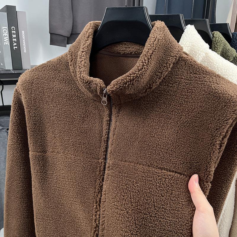 2025 Japanese Style Fleece Stand Collar Jacket - Thick, Warm, Casual Autumn/Winter Wear