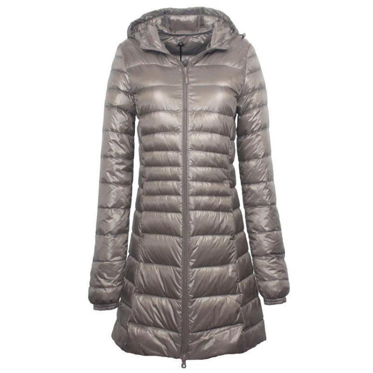 Ultra Light Hooded Long Down Jacket Women Winter Plus Size Coats Female Big Size Down Coat
