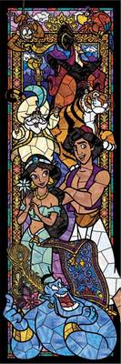 456-piece Jigsaw Puzzle Aladdin Stained Glass Gyutto Series [Stained Art] (18.5x55.5cm)