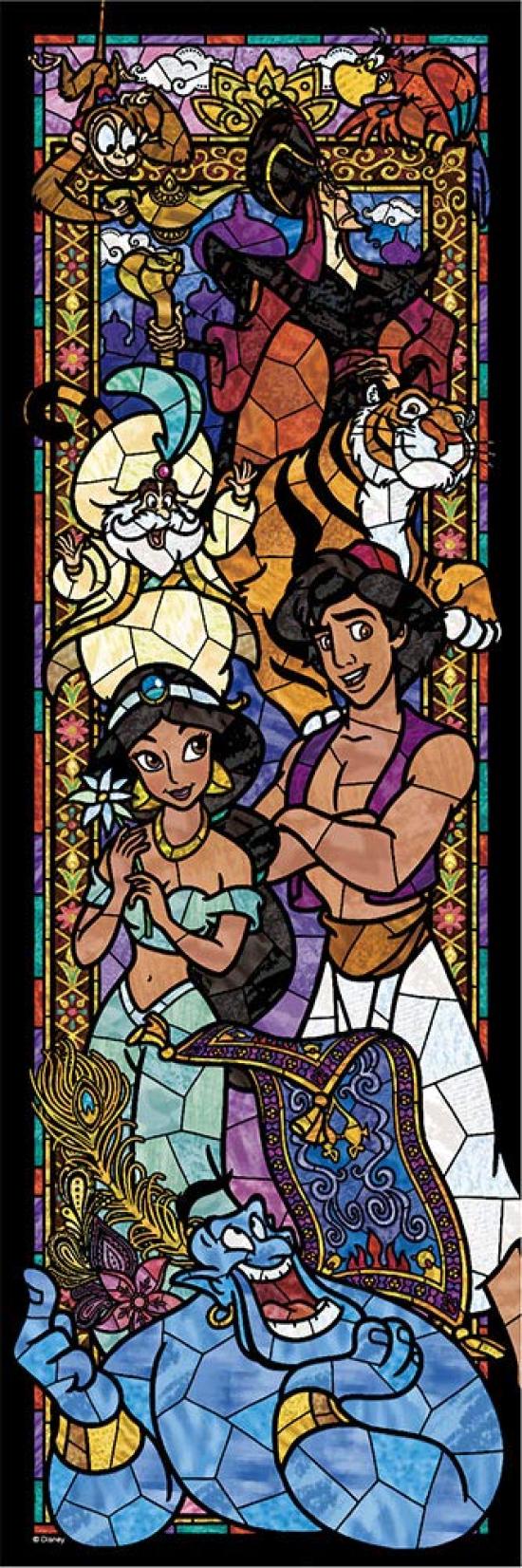 

456-piece jigsaw puzzle Aladdin Stained Glass Gyutto Series [Stained Art] (18.5x55.5cm)