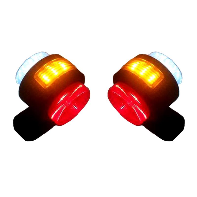 

12V светодиодный двойной бортовой габаритный фонарь для грузовика, интегрированные индикаторные лампы для прицепа