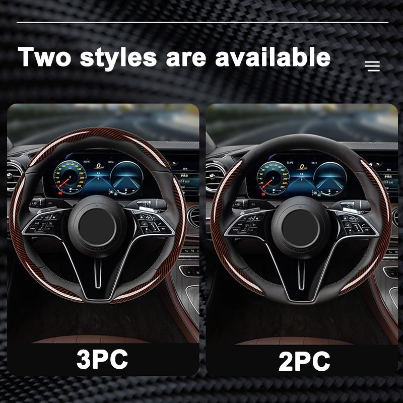 2PCS New Car Steering Wheel Cover Anti-slip Protector Shell For Porsche Panamera Cayenne Taycan 911 718 Macan Carrera-GT 928 944