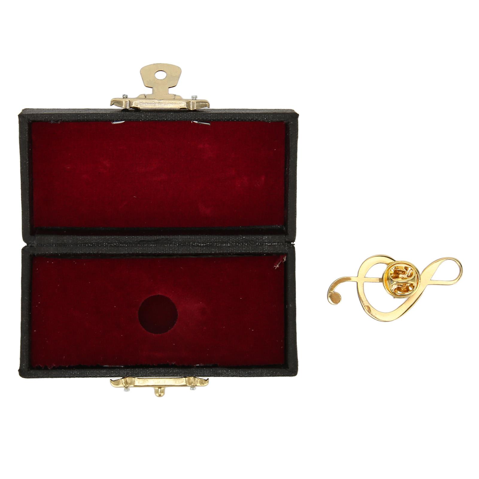 

Брошь в виде музыкальной ноты из золотистого металла, изысканная, сглаживающая, высокая имитация, нагрудная булавка в виде ноты с местом для хранения