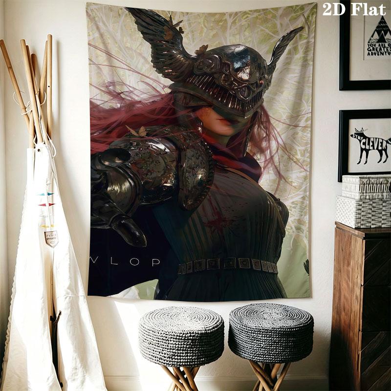 Malenia Sword Wall Hanging Printed Fabric Blanket Decorative Tapestries for Bedroom Living Room Home Decor