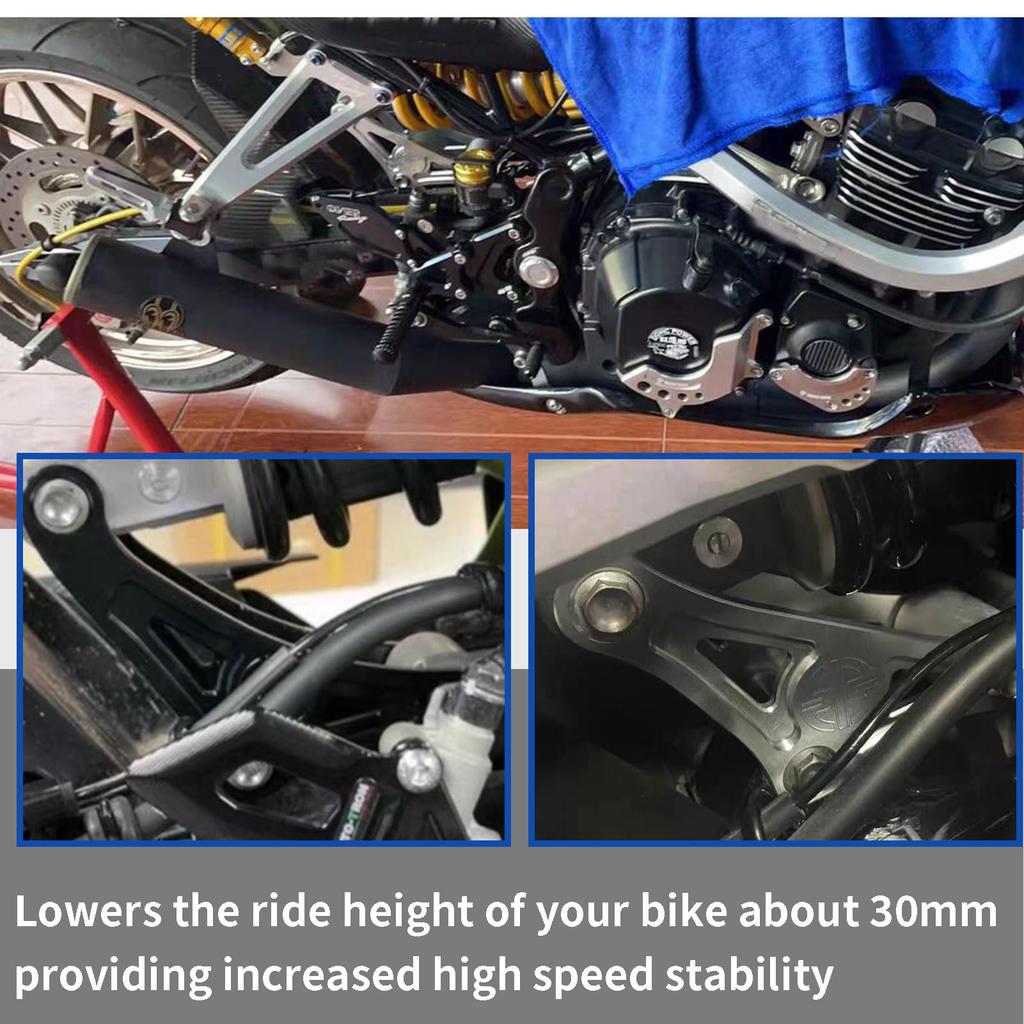 WOOGA Motorcycle Height Adjustment Kit 30mm Lowering Kit Lowdown Link