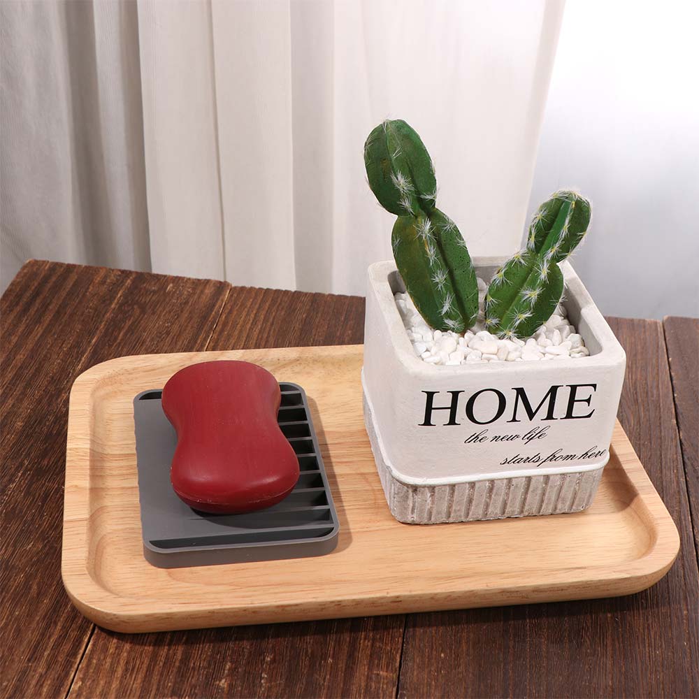 2Pcs Creative Soap Container Self Draining Soap Saver Tray Soap Dish Holder  Bathroom Accessories