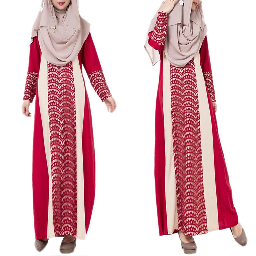 New Arabian Ethnic Lace Dress - Long Middle Eastern Muslim Robe Style 020.