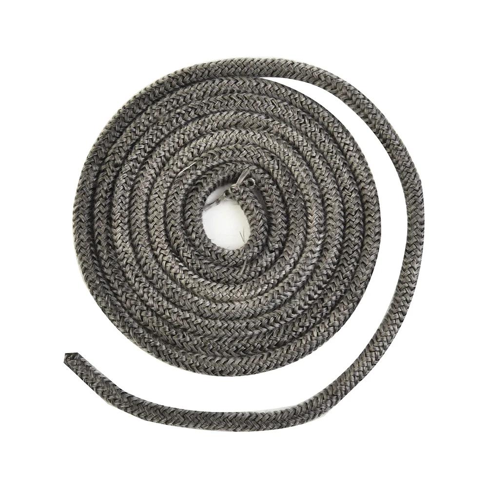 Home Fiberglass Rope Seal 78 Inch/2m Black Dark Grey Door Seal Fire Prevention Replacement 1pcs 6/8mm Fiberglass