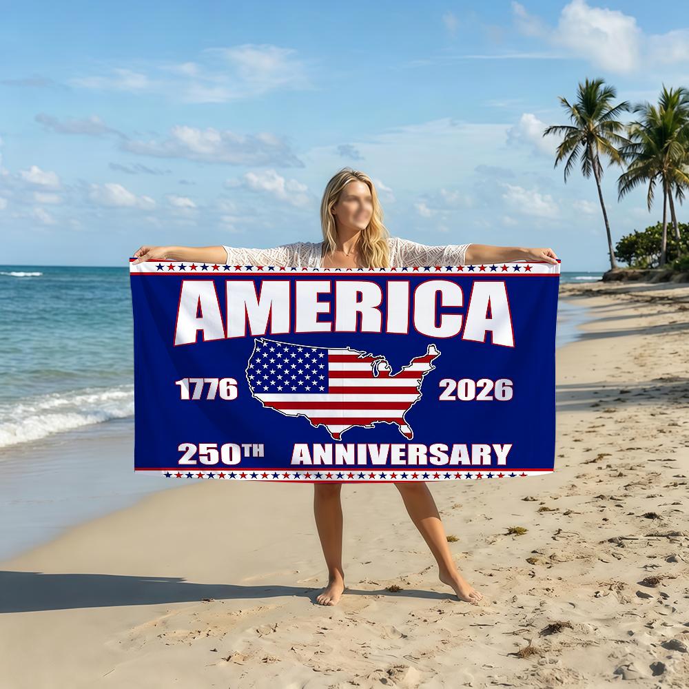 America 250th Anniversary Towel Soft Pool Gift For Travel Gym Shower Camping Quick Dry Sports Beach Towel