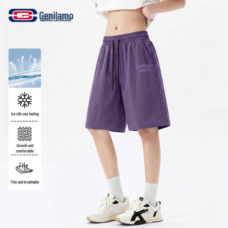 GENIOLAMODE Men s Ice Silk Breathable Casual Shorts XL