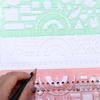 Stationery Drawing Ruler Drafting Supplies Template Rulers Mathematical Geometry Wavy Line Ruler
