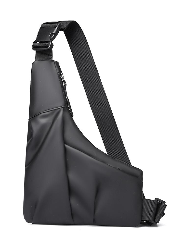 New triangle bag casual men's leather film large capacity messenger bag fashionable outdoor water-proof shoulder bag