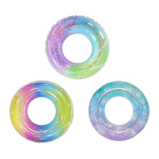 Kids Adults Swim Ring Inflatable Leakproof Thickened PVC Summer Outdoor Swimming Pool Float Tube Toy Beach Party Supplies