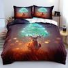 Primitive Forest Mysterious Deer 3D Printed Bedding Set Cozy Soft Duvet Cover King Queen Twin Size Birthday Gift Bedroom Decor