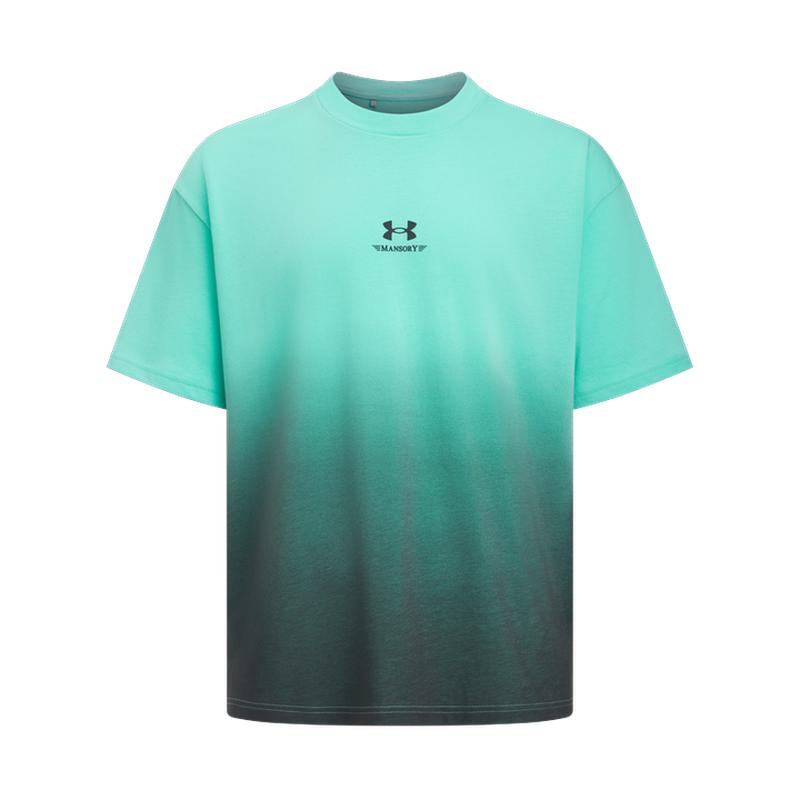 Under Armour T Shirts Men s Cyan Crew Neck Straight Fit 6009211-425 2XL