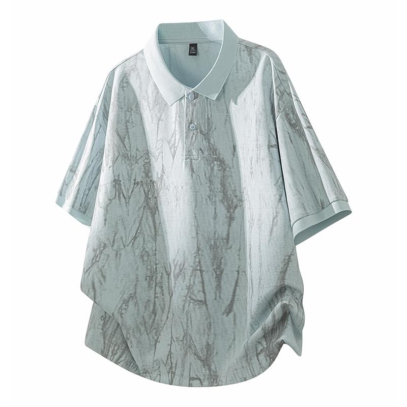 Men's Summer Loose-Fit Short-Sleeved T-Shirt Polo Shirt