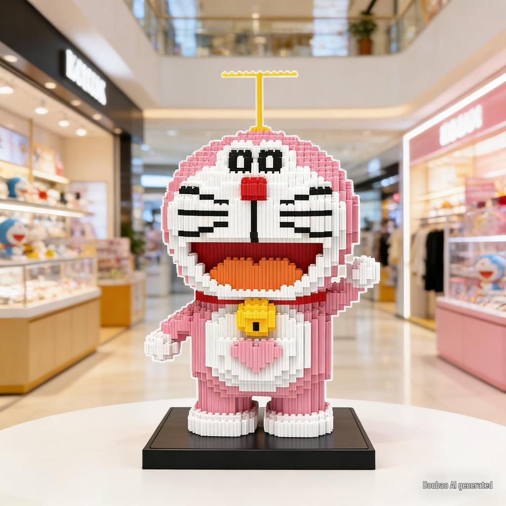 2026 Giant Cartoon Doraemon Blue Building Blocks Trendy Toy Ornaments Birthday Gifts