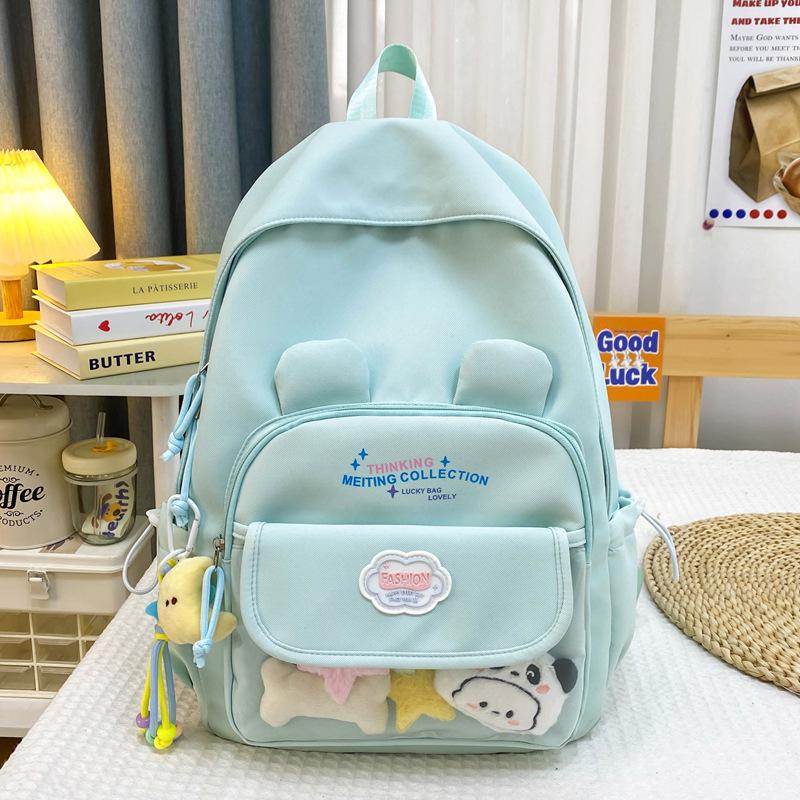 High-value college style, fresh and sweet, high-capacity backpack for primary and secondary school students